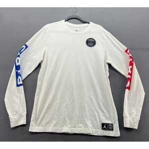 Jordan Paris Saint-Germain PSG Long Sleeve Shirt White Mens Large BQ8382-100